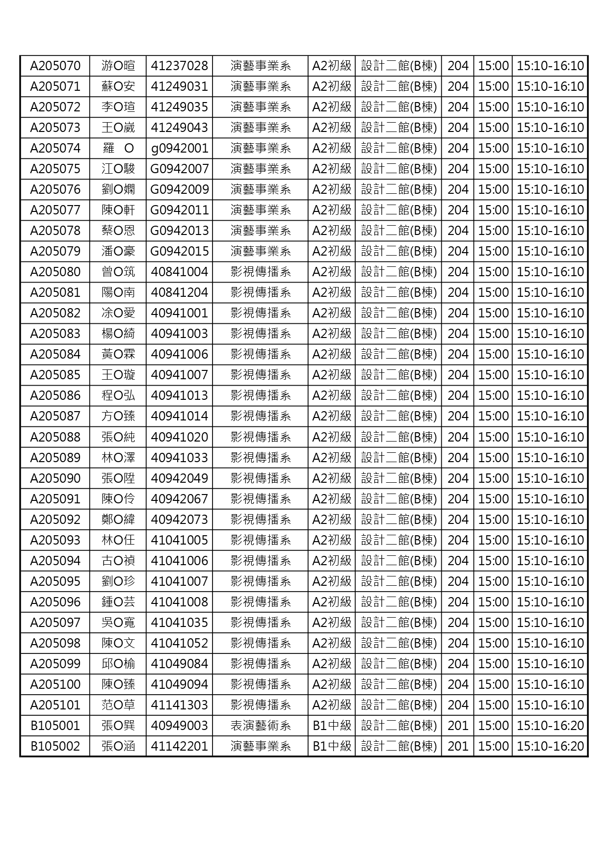 112-2國際英檢准考證號碼暨教室編號-3