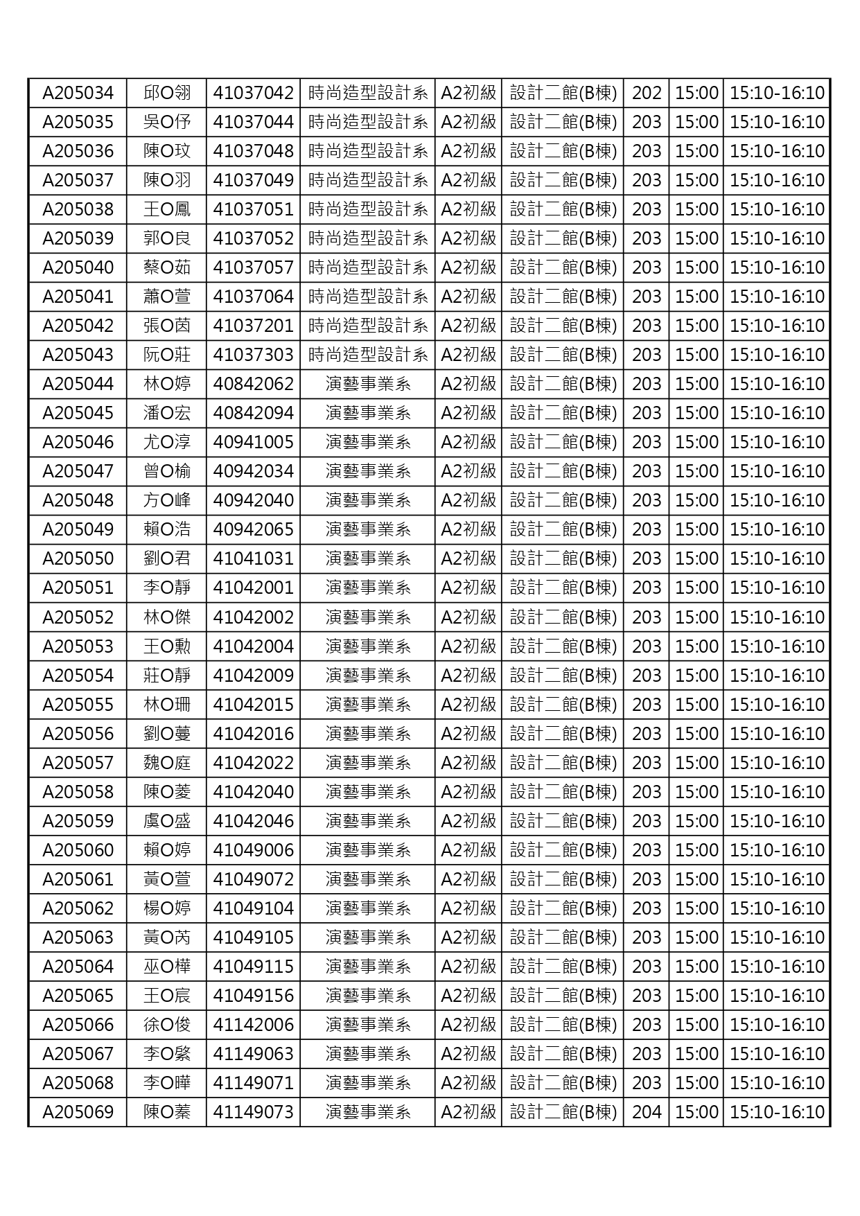 112-2國際英檢准考證號碼暨教室編號-2